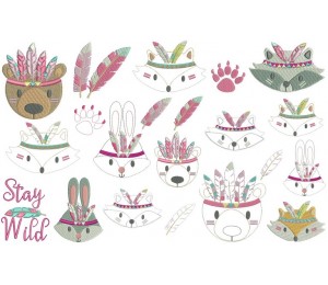 Stickserie - Federtiere